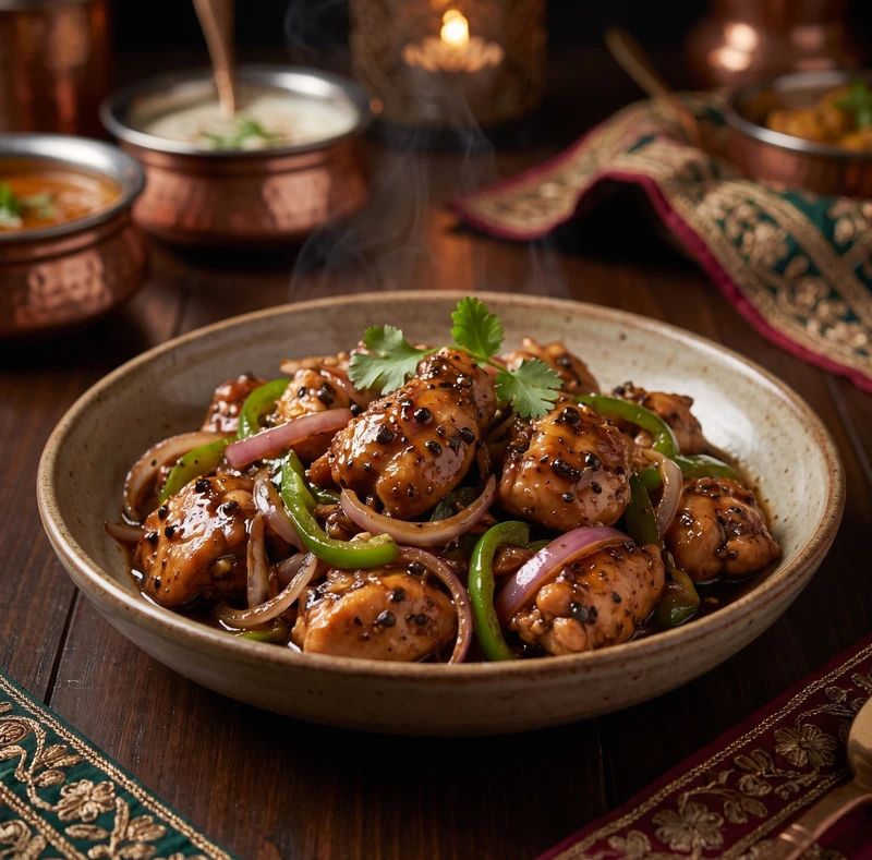 Chicken black pepper curry in creamy pepper gravy at Desi Swag East Indian Cuisine, Winnipeg